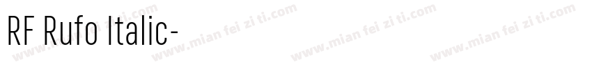 RF Rufo Italic字体转换